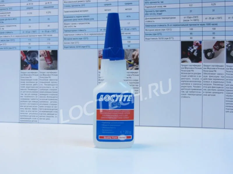 Химостойкий клей Loctite 495