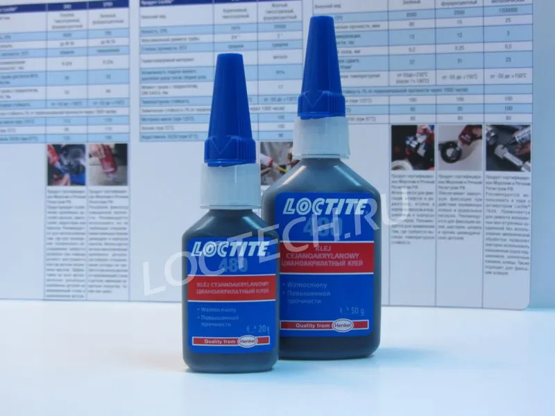 Клей упрочнённый, термо/вибростойкий, черный Loctite 480
